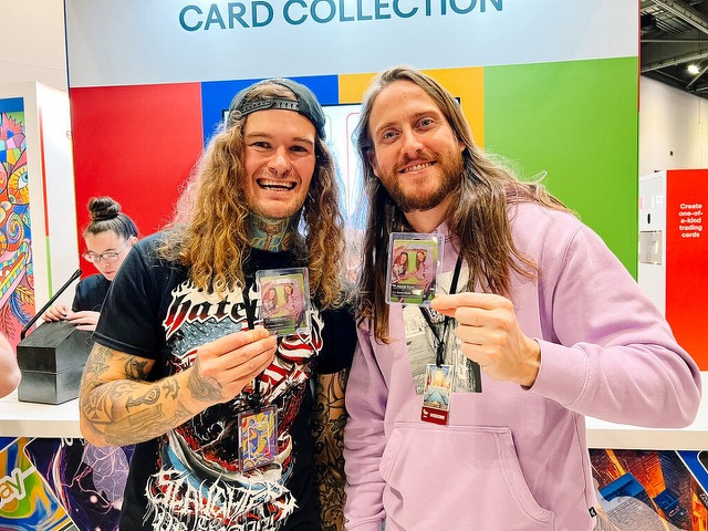 Trading Cards AI interakt&iacute;v AI fot&oacute; trading card gaming rendezv&eacute;ny exp&oacute; c&eacute;ges l&aacute;tv&aacute;nyos &eacute;lm&eacute;ny attrakci&oacute; sz&oacute;rakoz&aacute;s gyűjthető kreat&iacute;v branding stand bigfun sport k&aacute;rtya cser&eacute;lhető